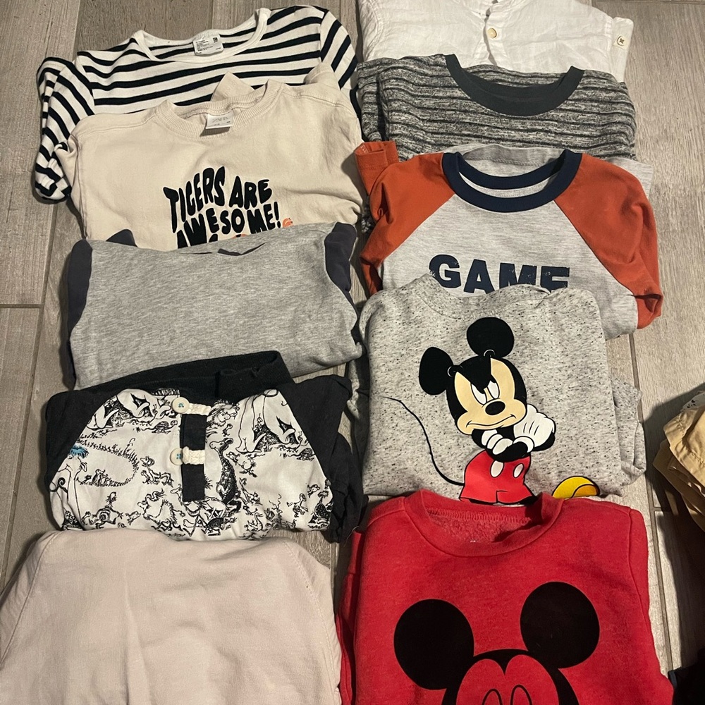 Assorted Kids' Graphic and Striped Tops
